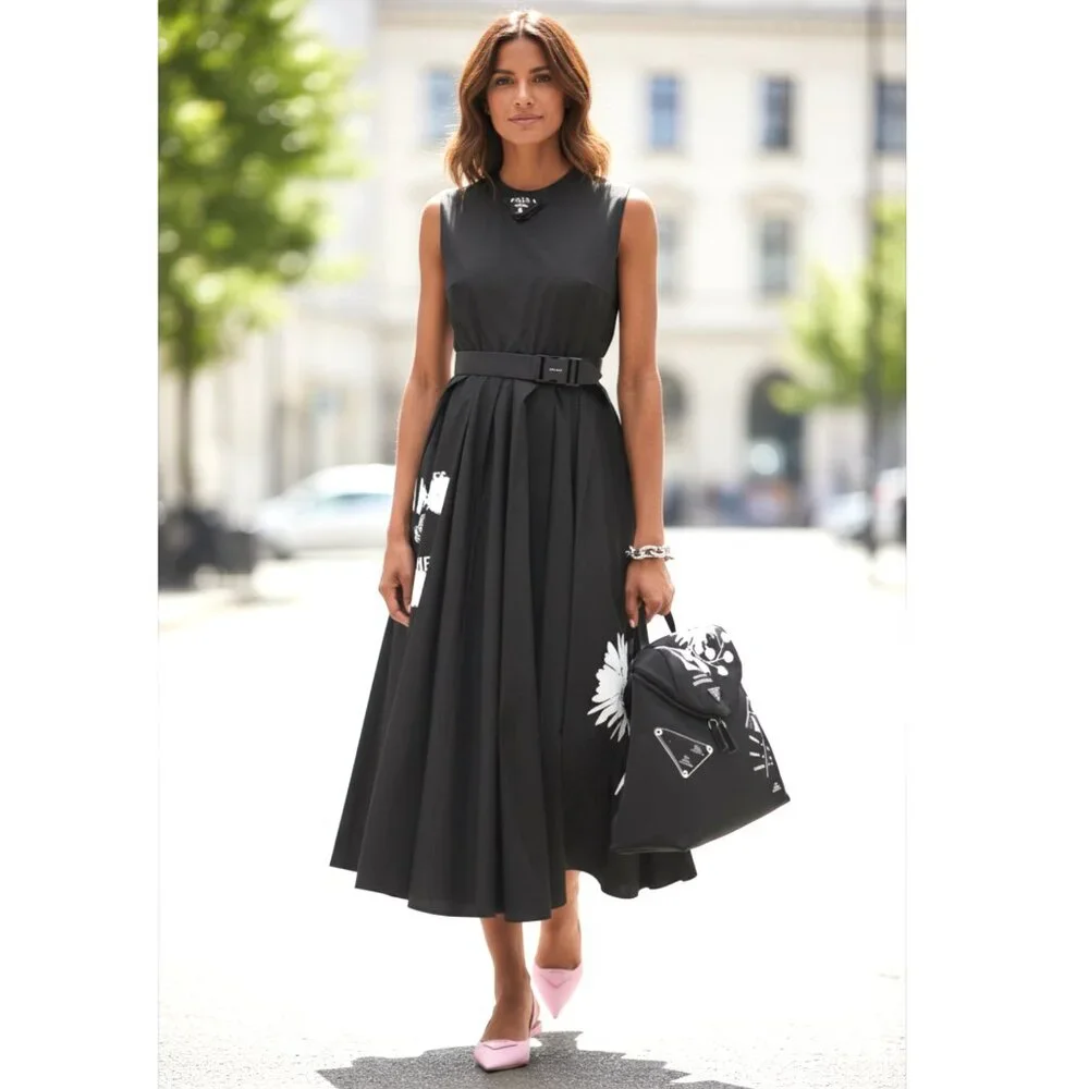 Floral-Print Cotton-Poplin Midi Dress Size 38 IT, Xs/S US NEW - Picture 10 of 16